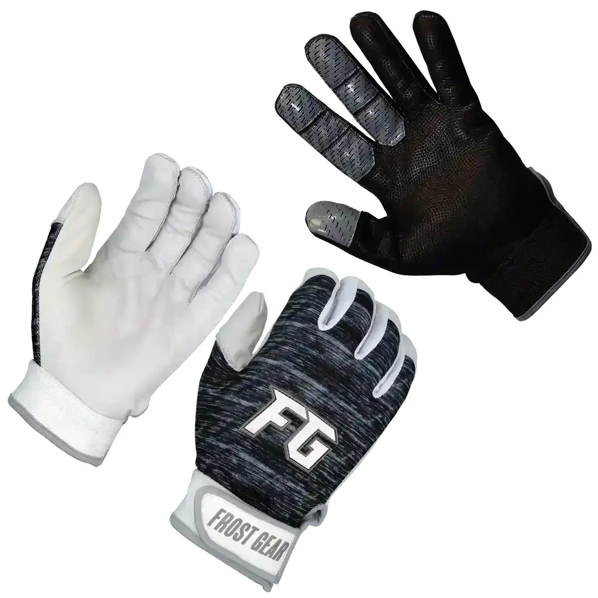 Frost Gear Bundle Special: Baseball Throwing Glove & Pair of Batting Gloves