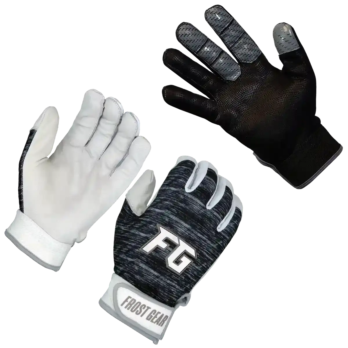 Frost Gear Bundle Special: Baseball Throwing Glove & Pair of Batting Gloves